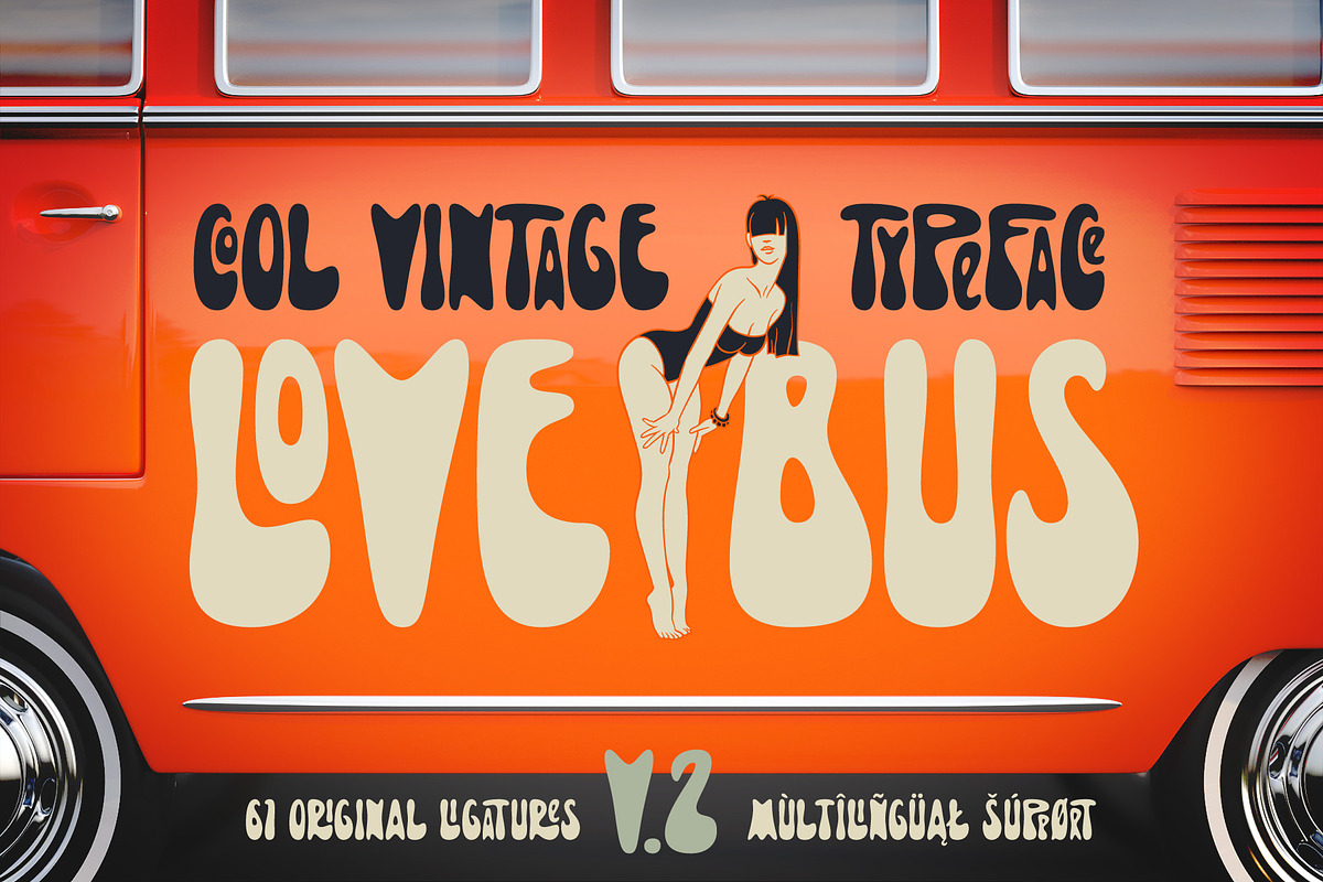 Lovebus v.2 Vintage Font, a Handwritten Font by Gleb Guralnyk (Photo 1 of 7)