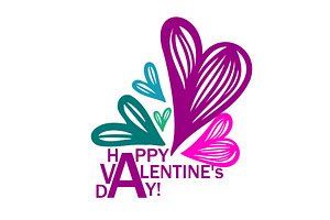 simple valentines day card with, an Object Illustration by Nenahliadava Design