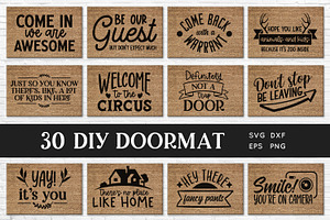 30 DIY Doormat svg Bundle