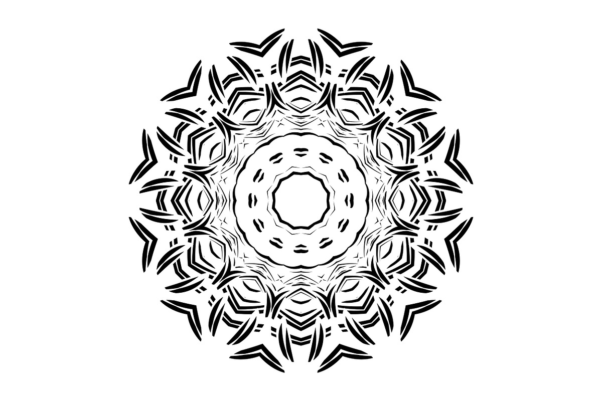 Ornamental Black White Mandala Pack, a Decorative Illustration by NJ Himel (Photo 101 of 103)