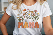 Retro Mama , Mom Flower Mother's Day, a Seasonal Illustration by Sublimation Artist (Thumbnail 5 of 9)