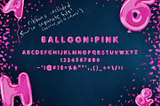 Foil Balloon Font pink gold silver, a Font by Jeffry Macpherson Visuals (Thumbnail 3 of 7)