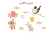 Hello baby - cute collection, an Animal Illustration by ElenaPlatovaArt (Thumbnail 7 of 11)