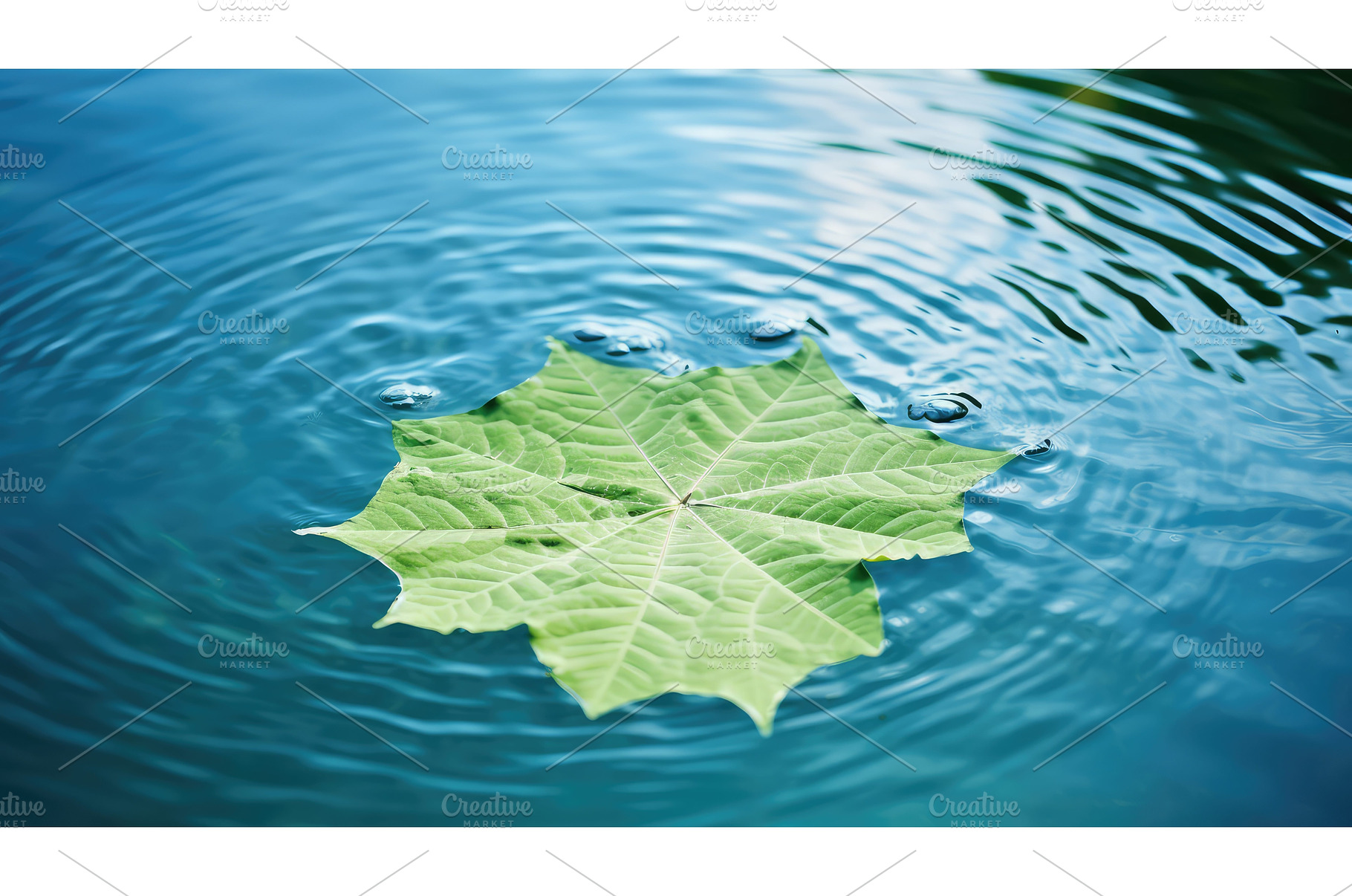 serene watermelon leaf ai generated, a Nature Photo by pikepicture