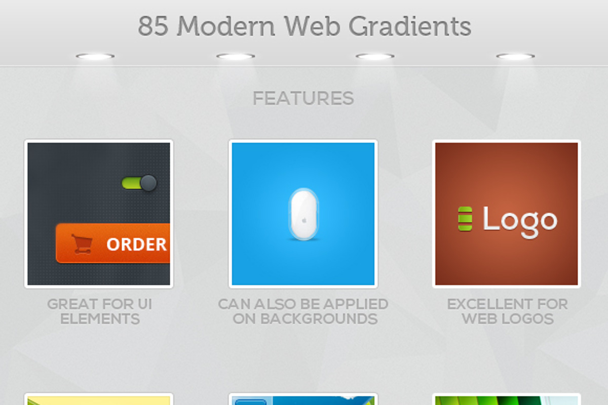 85 Modern Photoshop Gradients, a Gradient Add-On by Punct Supply (Photo 2 of 2)