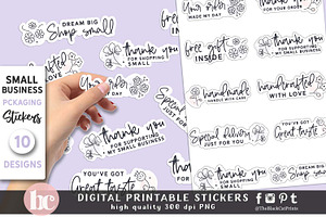 Floral Packaging Sticker Pack PNG