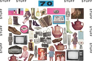 Retro Collage Pack 300 Elements