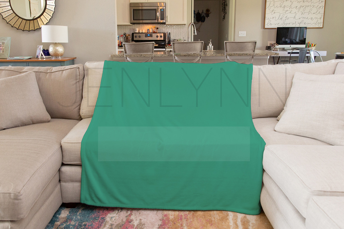 Minky Blanket on couch mockup #BH05, a Product Mockup by JENLYNN Stock Shop (Photo 5 of 7)