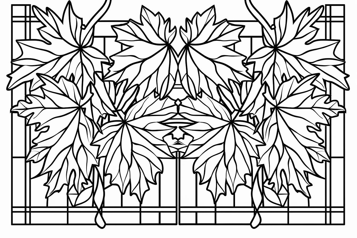 Decorative Botanical Leaf Panel, an Illustration by Designs_River (Photo 3 of 10)
