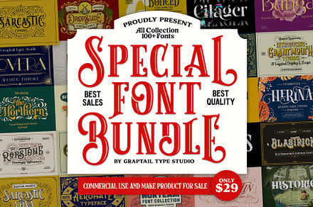 Special! Font Bundle + Bonus, a Sans Serif Font by Graptail