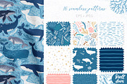 Cute Whales. Characters & patterns, an Animal Illustration by MagicForestory (Thumbnail 5 of 12)