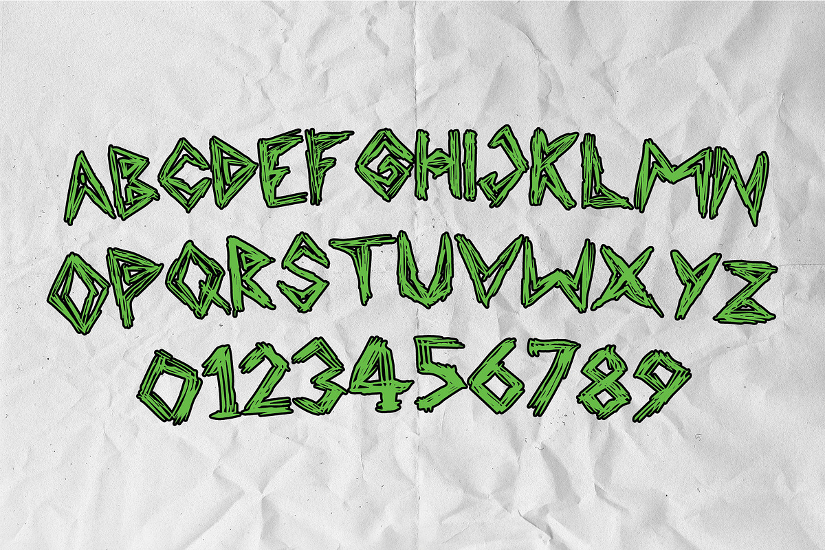 Dirty Young Hand Draw Font, a Handwritten Font by Nickhard (Photo 5 of 6)