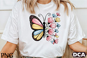 Floral Cute Butterfly Clipart, an Illustration by DreamCafeArt (Thumbnail 1 of 6)