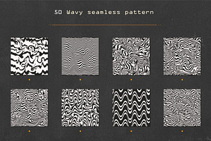 Wavy Lines. Seamless Pattern Pack.