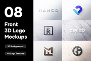 8 Front 3D Logo Mockups, an Apparel Mockup by Asylab (Thumbnail 1 of 27)