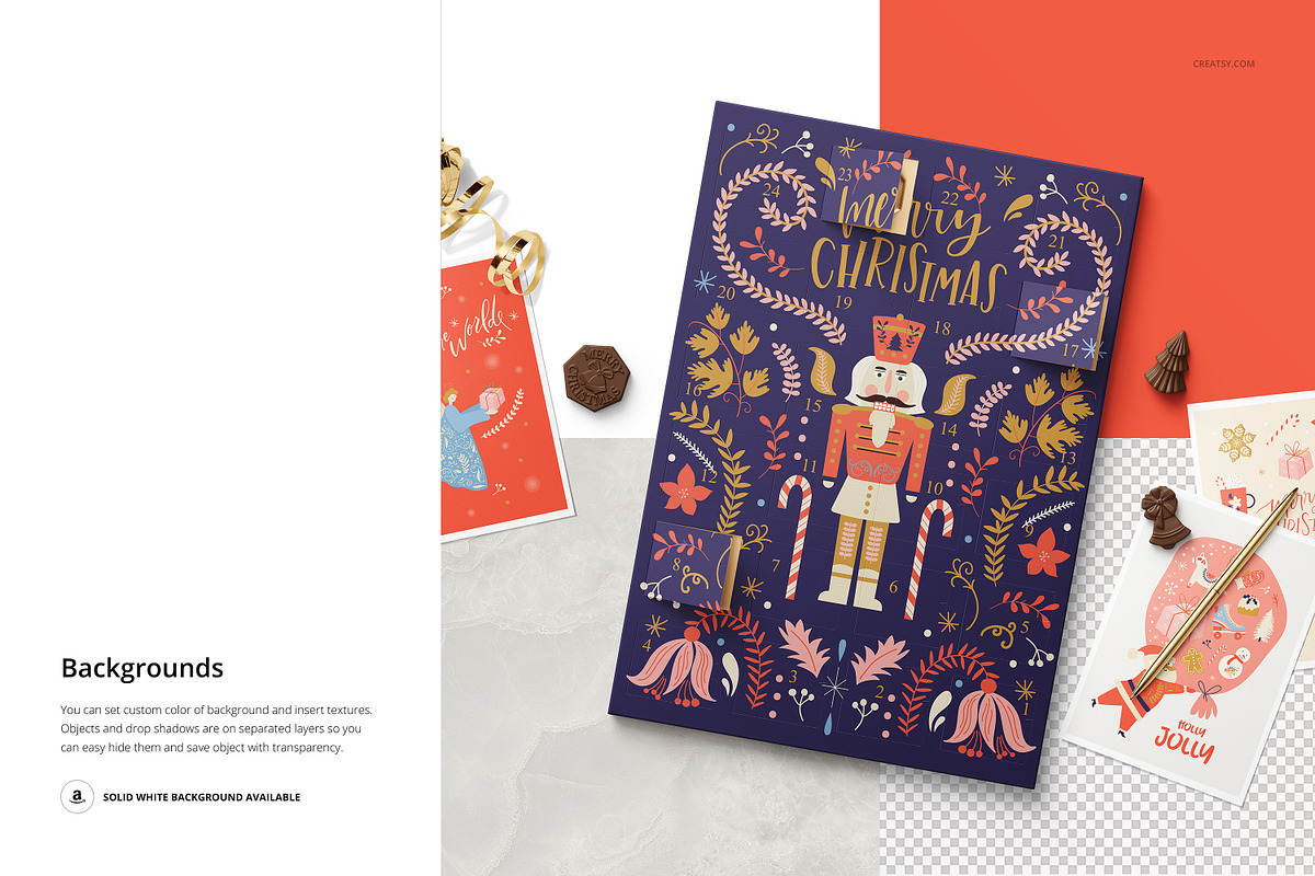Paper Advent Calendar Mockup Set, a Merchandise Mockup by creatsy5 (Photo 6 of 8)