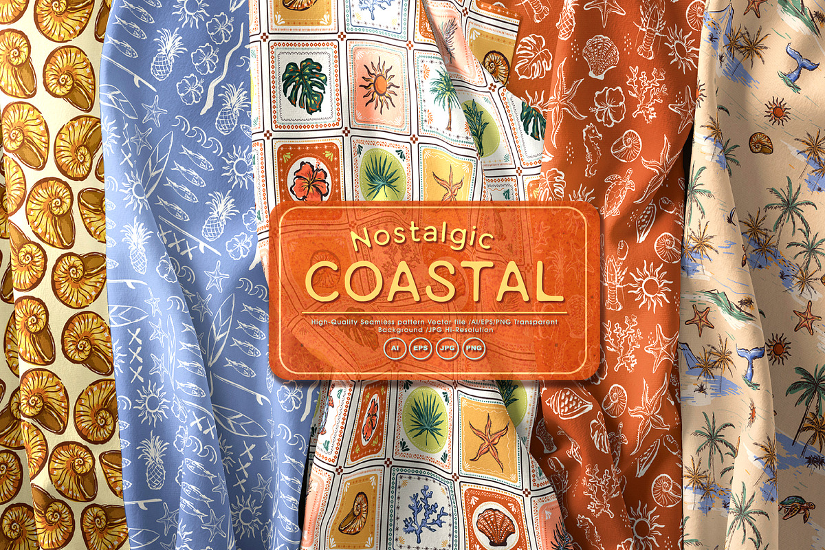 Nostalgic Coastal, a Pattern Graphic by MSNTY STUDIOX (Photo 2 of 36)