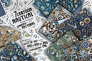 7 Nautical Seamless Patterns, a Pattern Graphic by BALABOLKA (Thumbnail 1 of 8)