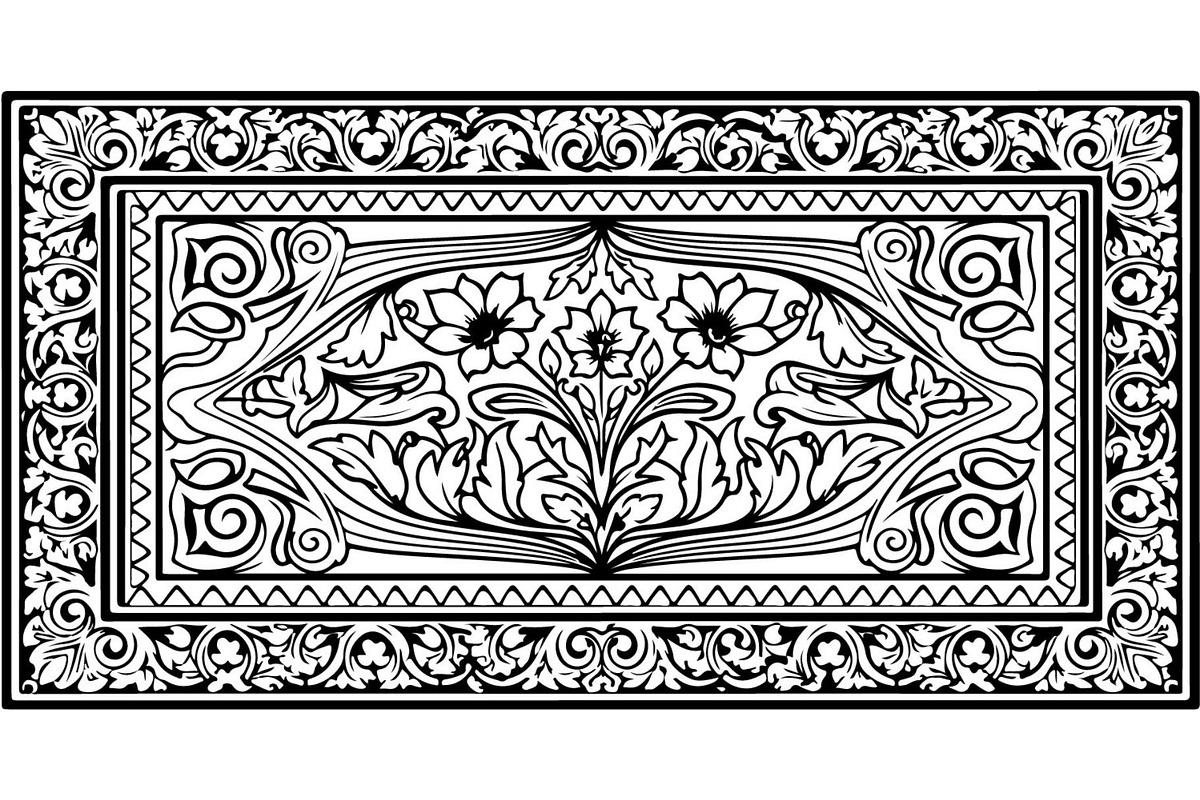 Vintage Ornamental Panel Frame, a Decorative Illustration by Designer_Momina (Photo 19 of 21)