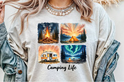 Brushstroke Camping Sublimation PNG, an Illustration by Sublimation Artist (Thumbnail 2 of 9)