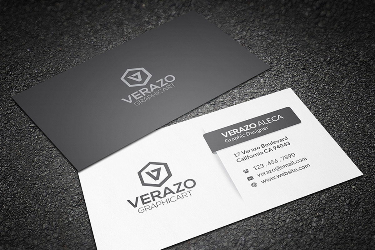 Clean Minimal Business Card, a Business Card Template by Verazo (Photo 2 of 3)