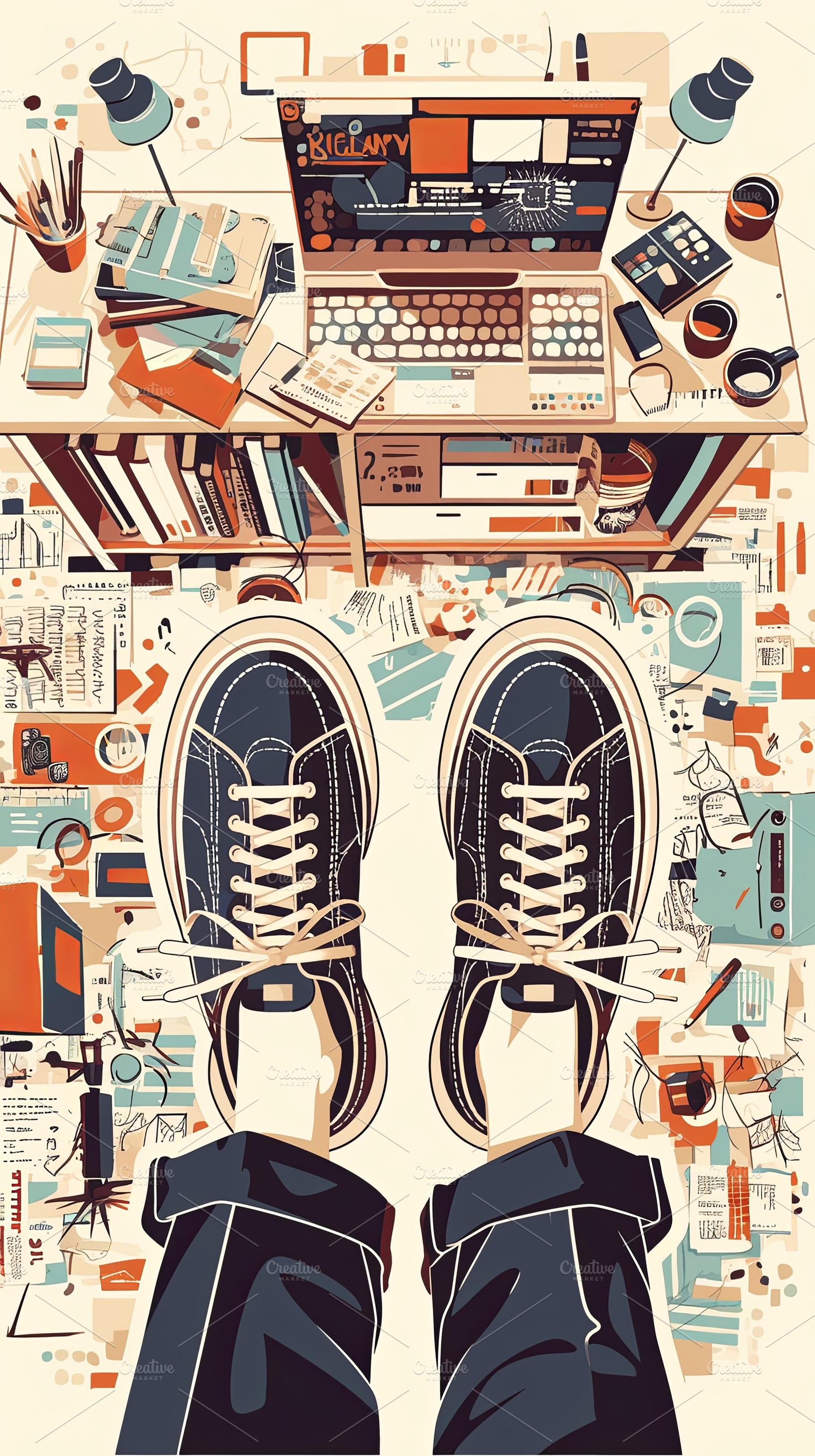Creative workspace with personal items for productivity and inspiration, a Photo by AS photostudio