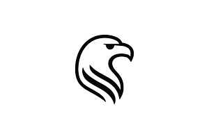 Minimalist eagle head illustration, an Outline Icon by Vectorium Studio