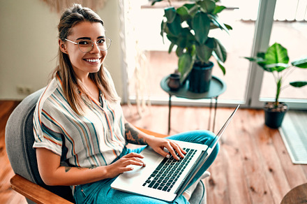 Woman working at home., a Person Photo by ORION Production