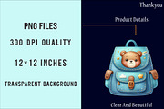 Watercolor Blue Backpack Clipart, an Illustration by SinaCreation (Thumbnail 4 of 5)