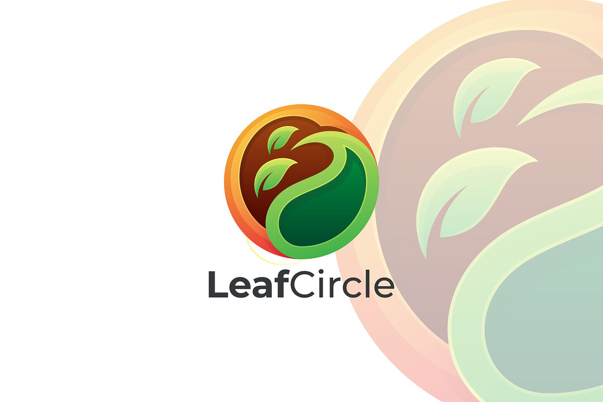 Leaf Circle Gradient Colorful Style., a Branding & Logo Template by ModalTampang