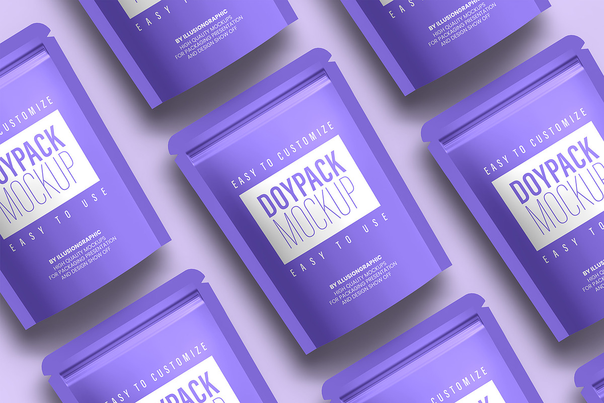 Doypack Mockup - 8 views, a Packaging Mockup by Illusiongraphic (Photo 9 of 19)
