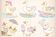 Summer Goose Clipart Bundle, an Illustration by Digital Artistic99 (Thumbnail 2 of 11)
