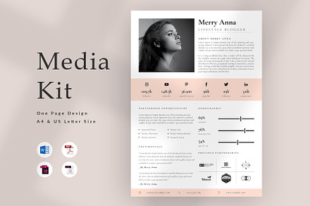 Influencer Media Kit, a Flyer Template by Amit Debnath