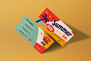 Red Flat Design Summer Sale Voucher