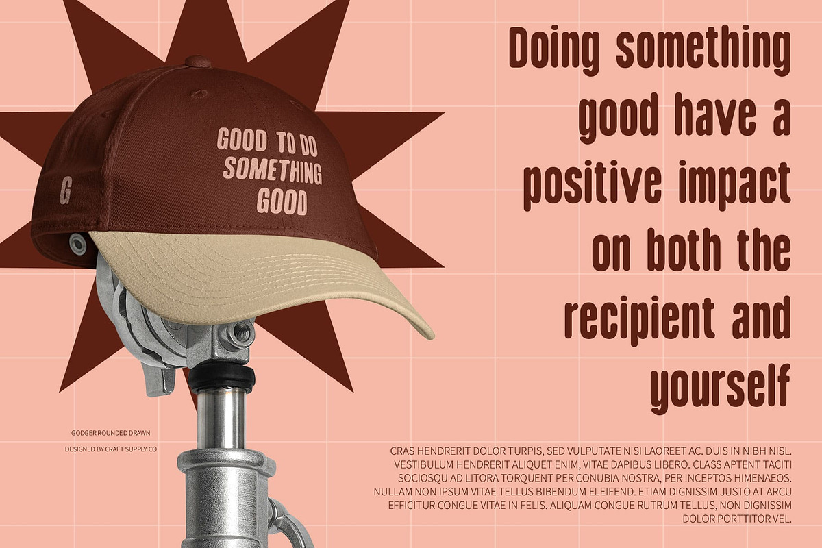 Godger Rounded Drawn, a Sans Serif Font by Craft Supply Co. (Photo 6 of 8)