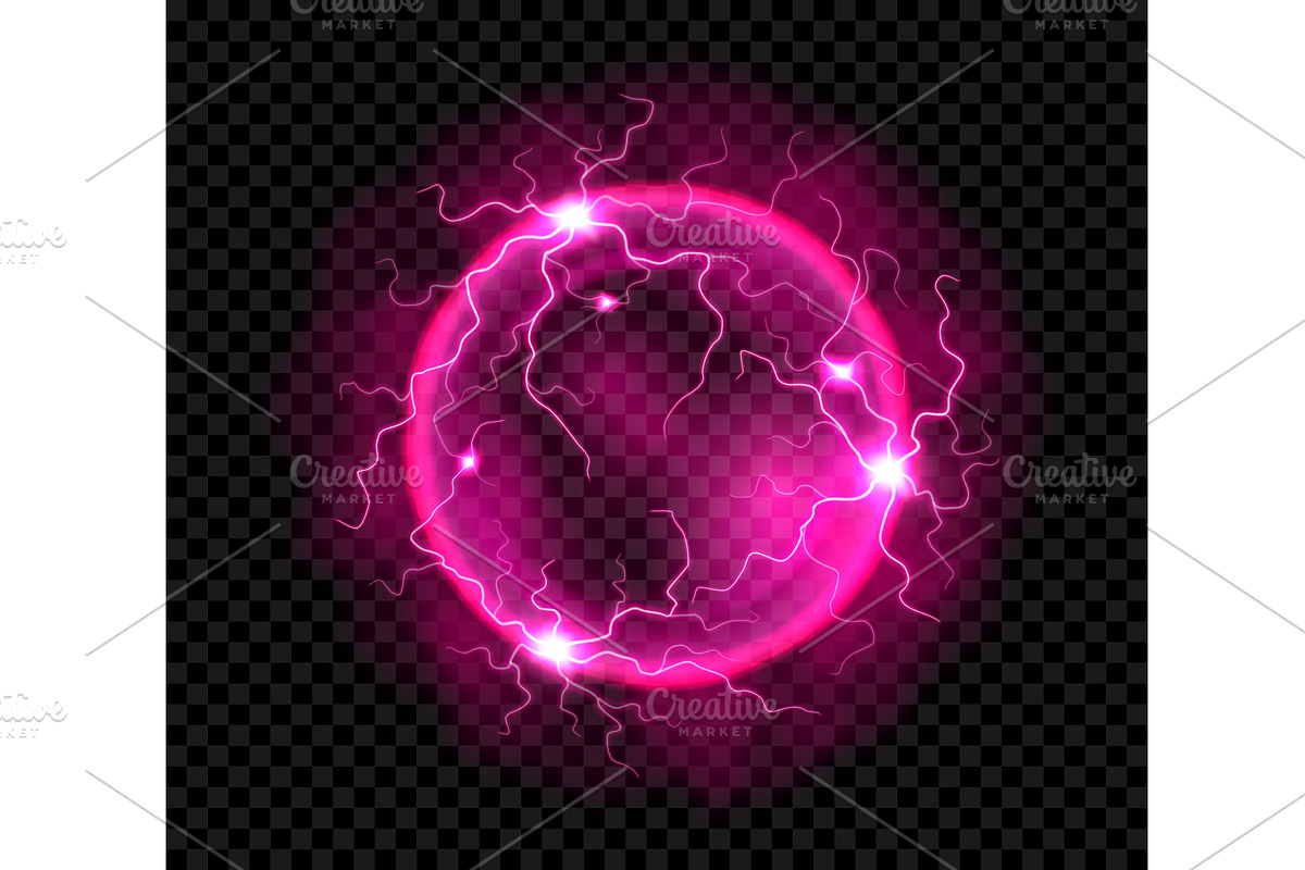 Vibrant energy sphere with plasma, an Illustration by Andrey Yaroslavtsev