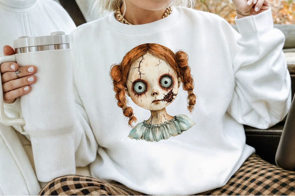 Watercolor Scary Halloween Clipart, an Illustration by Sublimation Artist (Photo 4 of 6)