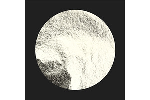 Silver foil, shiny handmade circle, an Illustration by 32pixels
