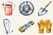 Labor Day Watercolor Clipart, an Illustration by OK Design (Thumbnail 2 of 5)