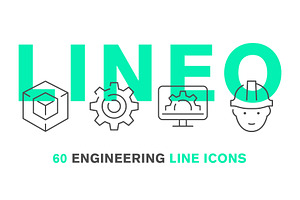 LINEO - 60 ENGINEERING ICONS