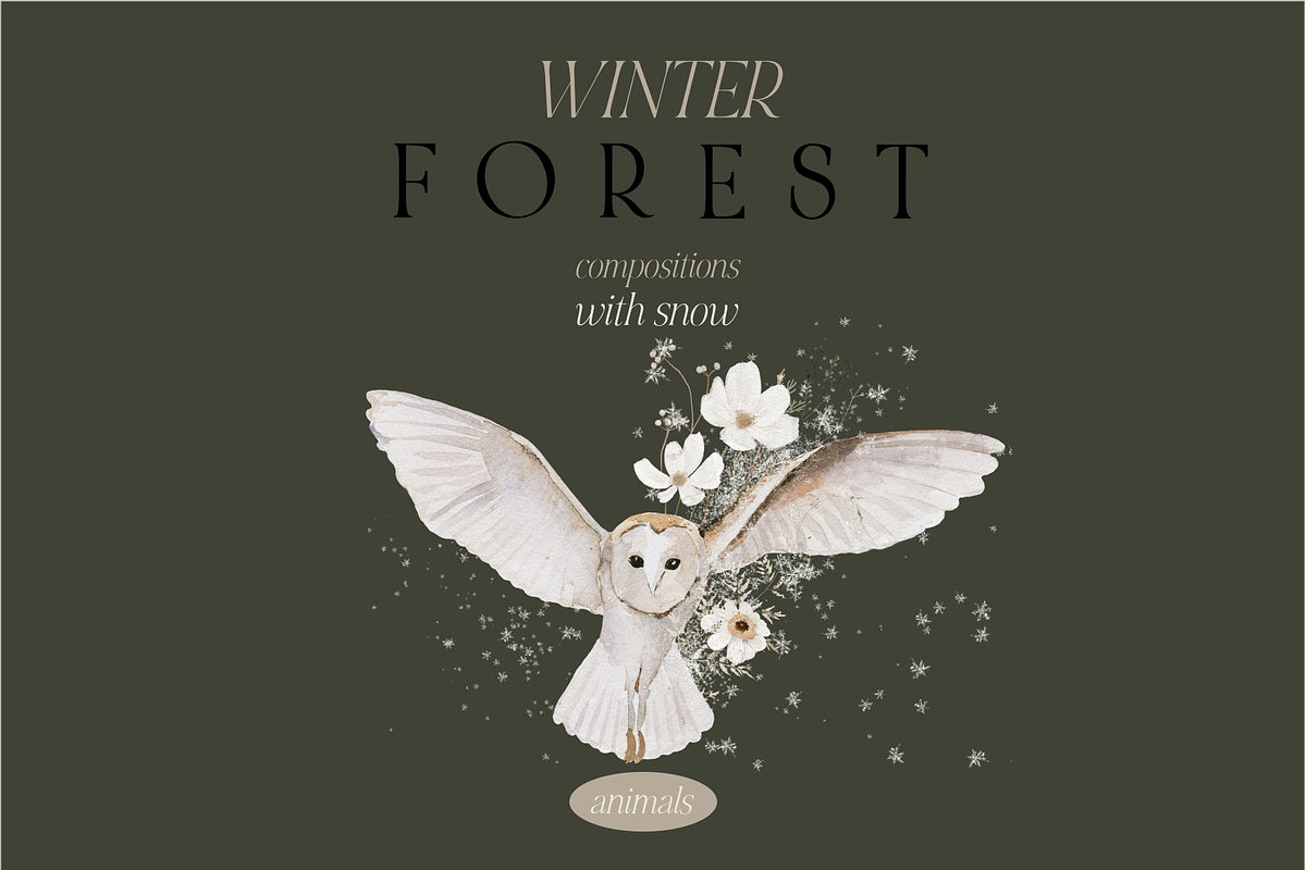Autumn and Winter FOREST -watercolor, a Seasonal Illustration by Youksy (Photo 9 of 29)