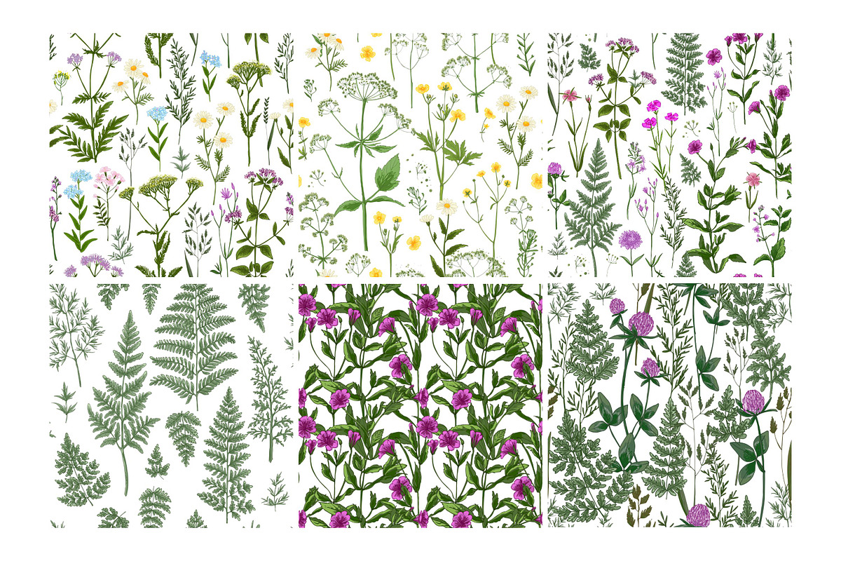 Wild herbs. Wildflowers pattern, a Pattern Graphic by irina.vaneeva (Photo 5 of 6)