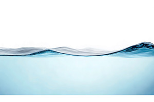 Blue water wave line on white, a Nature Photo by Igor Tichonow