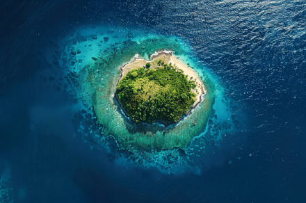 This stunning aerial view captures a, a Photo by Tanuart
