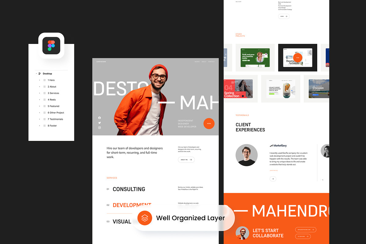 Desto - Web Developer Landing Page, a Landing Page Template by SLAB! Design (Photo 2 of 4)