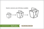 Minimal delivery icons, an Outline Icon by Picture Window (Thumbnail 2 of 5)