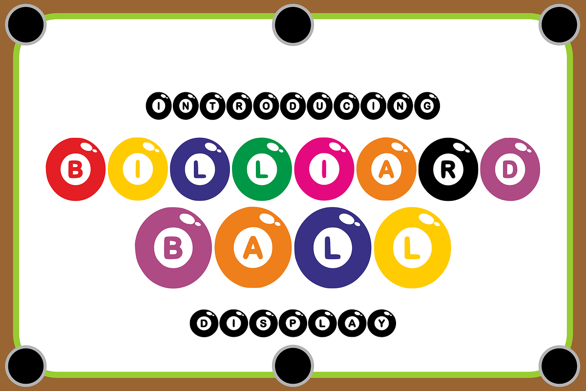 Billiard Ball - Bubble Font Types, a Font by KiddoGlyphs Studio (Photo 1 of 3)
