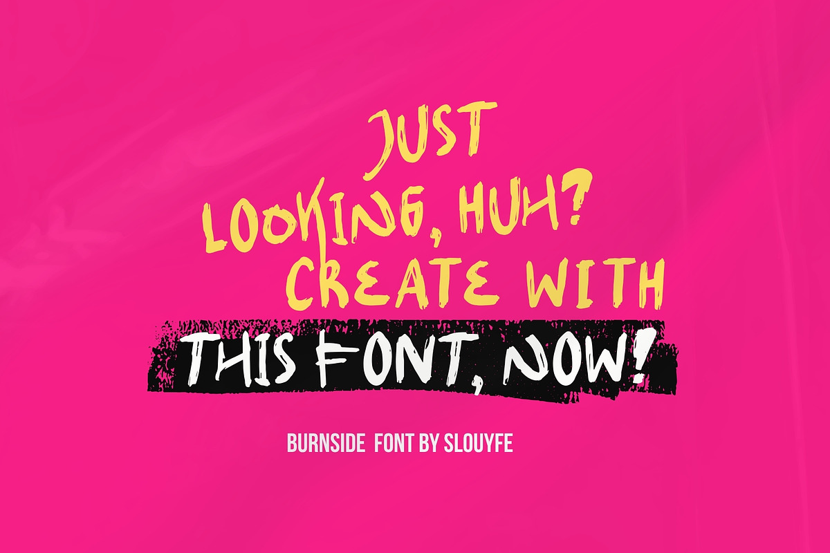 Burn Side Raw Marker Font, a Handwritten Font by Sloulyfe (Photo 9 of 9)