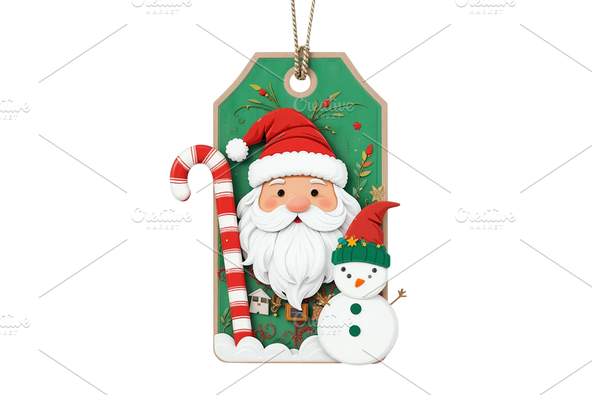 Christmas 3D Laser  Cut Gift Tags, a Decorative Illustration by Creative design (Photo 6 of 7)