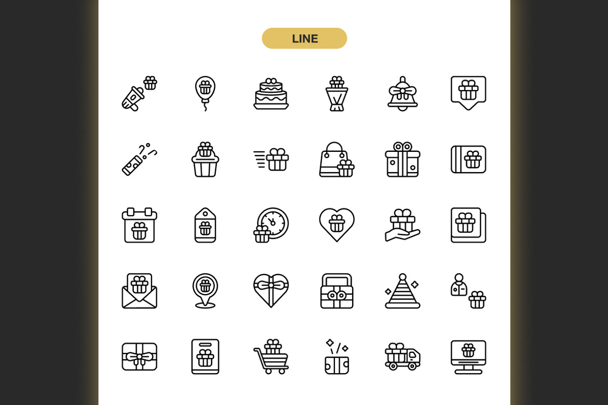 Gift Day Icons, an Icon by Spacepixel Creative (Photo 2 of 3)